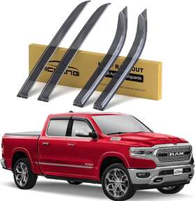 Aclong 696576645068 Rain Guards For Dodge Ram 1500 2019 2020 2021 2022 2023 Crew Cab Tape On