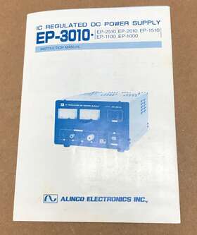 Ep-3010 Alinco Ham Radio Power Supply Vintage Owners Instruction Manual See Pics
