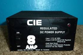 Cie Dvp-812 Model Regulated Dc Power Supply 13.8vdc 8 Amps