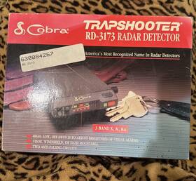 Cobra 028377900747 Trapshooter Rd-3173 Radar Detector Working Cigarette Power Supply Nib