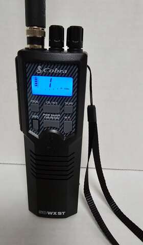 50wxst Cobra Cb Radio Handheld 4 Watts Noise Reduction 40 Channels Scan Black