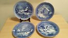 Collector 4 Sanyei Ives Currier - Homestead Winter Scenes Vintage Plates
