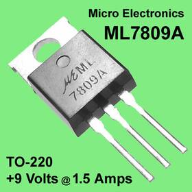 Ml7809a Micro Electronics 12 7809a 9 Volts 1.5 Amps To-220 Voltage Regulator Usa Seller