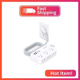 Mifaso Product-0202 Power Strip Extension Cord - 6 Outlets And 4 Usb 2 C Braided With Ul