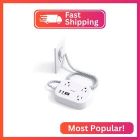 One Beat Ob3wc23 Cruise Ship Essentials Travel Power Strip With Usb C Flat Plug Extensio