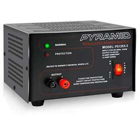 Pyramid 842893116433 Universal Compact Bench Power Supply - 10 Amp Linear Regulated Home Lab