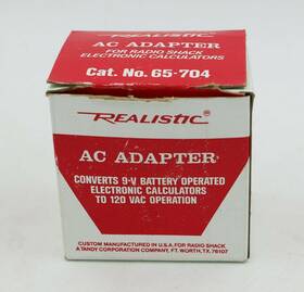 Radio Shack 65-704 Vintage Realistic Ac Adapter 6 Volt Dc -for Calculators