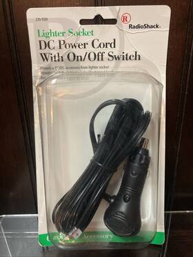 Radioshack 040293152765 Radio Shack Car Power Accessory With Stripped Lead Special Purpose E 270-1559 Nos