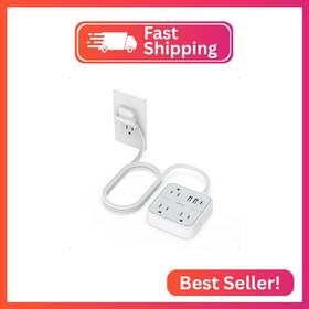 Tessan Ts-103-c Cruise Essentials Flat Plug Travel Power Strip Non Surge Protector For