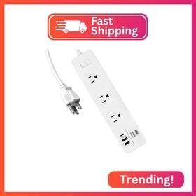 Wbm Smart Pg-01a Power Strip 5.9 Ft 10 A Extention Cord Socket With 2 Usb Ports And 1