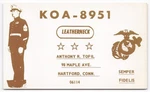 Usmc Leatherneck KOA-8951 Hartford Ct Cb Radio Qsl Postcard Semper Fidelis. Fixed Price $12.28.