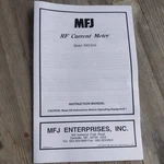 MFJ-854 Rf Current Meter Instruction Manual. Fixed Price $6.00.