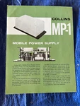 Vintage 1960 Collins MP-1 Power Supply Dealer Spec Sheet. Fixed Price $20.00.