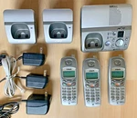 V-tech 5.8GHZ: 3 Cordless Phones Digital Answering Machine, Intercom MI6896. Fixed Price $21.95.