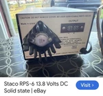 Staco RPS-6 Regulated Dc Power Supply 13.8V 6A Short Circuit Protection. Fixed Price $24.49.
