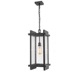 Z-lite Fallow 1 Light Outdoor Chain Mount Ceiling Fixture, Black 565CHB-BK. Fixed Price $389.99.