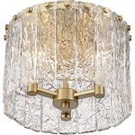 Z-lite 1943F12-MGLD Glacier Flush Mount, 3-LIGHT 180 Total Watts, Modern Gold. Fixed Price $158.00.