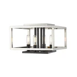Z-lite Quadra Light Flush Mount, Brushed Nickel, Black 456F-BN-BK. Fixed Price $279.99.