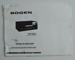 Bogen Model MU1250A Installation & Operating Manual. Fixed Price $8.77.