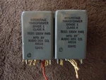 Adc Interstage Transformers, A8018 Pair Navy Military Spec, Dcr Test Shown. Fixed Price $285.00.