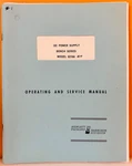 Hp 06216-90001 Model 6216A Dc Power Supply Bench Series Oper & Service Manual.. Fixed Price $29.99.