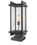 Fallow 1-LIGHT Outdoor Pier Mounted Fixture In Black. Fixed Price $554.00.