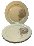 Vtg 40S Lido W.s. George Canarytone 9.5" Plates: Breakfast Nook 119A/ Count. Fixed Price $49.00.