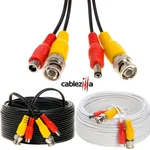Siamese Cable Cctv Security Camera Bnc Dc Power/video Wire Black/white Pack Lot. Fixed Price $116.45.