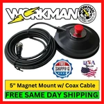 5" Cb Ham Antenna Magnet Mount SO239 W/ 17' RG58 Cable Truck Radio Workman PM5S0. Fixed Price $34.99.