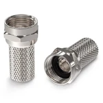 The Cimple RG6 Screw-on Connectors Twist-on F-type 4 Pack, Silver. Fixed Price $14.76.
