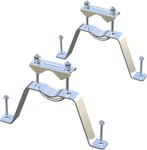 2 Pcs Stainless Steel Antenna Mount Double Wall Mast Clamp V Jaw. Fixed Price $32.99.