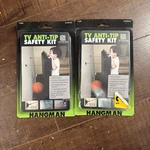 Two Pack Hangman TV400 Anti-tip Safety Kit Flat Screen Earthquake Strap New. Fixed Price $12.99.