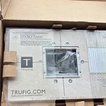 Trufig Metal Rectangular Mounting Platform Silver 50207 Double Gang. Fixed Price $150.00.