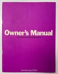 Original Advent 100A Noise Reduction Unit Owner's Manual. Fixed Price $19.95.