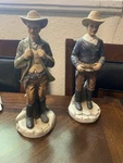 Vintage Porcelain Gun Fighter Figurine(s) Wild Slinger Cowboys Western.. Fixed Price $20.00.
