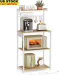 Baker's Rack Kitchen Storage 4 Shelves Power Strip S-hooks Paper Towel Holder Us. Fixed Price $74.86.