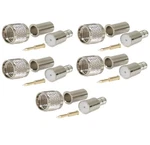 5X Precision Crimp Connector Mini-uhf 4-PIECE For RG58 Coaxial Cable Tram 1300. Fixed Price $9.00.