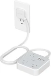 Tessan Ultra Thin Flat Extension Cord 5 Ft, Slim Power Strip Grey White. Fixed Price $27.83.