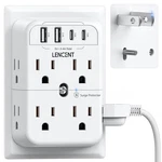 Lencent Prong Power Strip, 3 To Outlet Adapter, Type C&2 Usb, Sur.... Fixed Price $37.96.
