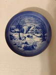 Currier & Ives Vintage The Homestead Winter Collectible Plate - 8". Fixed Price $6.99.
