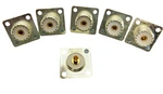 SO-239 / Uhf-f, Silver Tef, 4 Hole, Female Chassis Mount, 6 Pk- Quality Counts. Fixed Price $33.95.