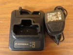 + Motorola NLN3305B/NLN3474B Battery Charger With NRN7093A Power Supply. Fixed Price $12.50.