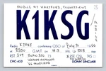 Ham Radio Qsl K1KSG Hartford Ct Usa 1966 Mobile Waters Antenna. Fixed Price $15.99.