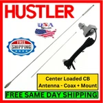 Hustler HQ-27M Cb Antenna Stainless Steel W/ Coax + Mount Adjustable Tuning Kit. Fixed Price $59.95.
