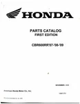 2007-2009 Honda CBR600RR Motorcycle Parts Manual : 14MFJ701. Fixed Price $48.10.