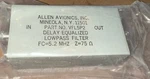 Allen Avionics VFL5P2 Delay Equalized Lowpass Filter FC=5.2 Mhz 75 Ohm. Fixed Price $106.25.