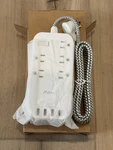 Mifaso Flat Power Strip 10 Ft Plug Extension Cord 5 Outlets 4 Usb Ports. Fixed Price $23.39.