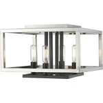 Z-lite 456F-BN-BK Quadra Flush Mount Brushed Nickel And Black. Fixed Price $283.86.