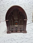 General Electric Reproduction Model No 7-4100JA Cathedral Am/fm Radio Tested. Fixed Price $68.00.