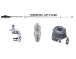 Hustler 102" Whip Cb Ham Antenna Stainless STEEL,18FT RG8X Coax, Spring & Mount. Fixed Price $137.41.